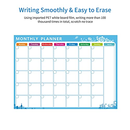 Magnetischer Trockenerase Kalender Whiteboard Kühlschrank Magnet mit 3 Board Pen 1 Radiergummi Flexible Tägliche Nachrichtenaufkleber für TO DO List Notepad Wall Set Kühlschrank für Wöchentliche von Headerbs