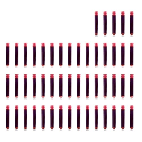 Tintenpatronen für Brunnenstifte 100 Dunkelblau Premium -Qualität Glattes Ausgang 0,9 Ml Kapazität 50 Stcs Nachfüllungen mit 3,4 -mm (50pcs) von Headerbs