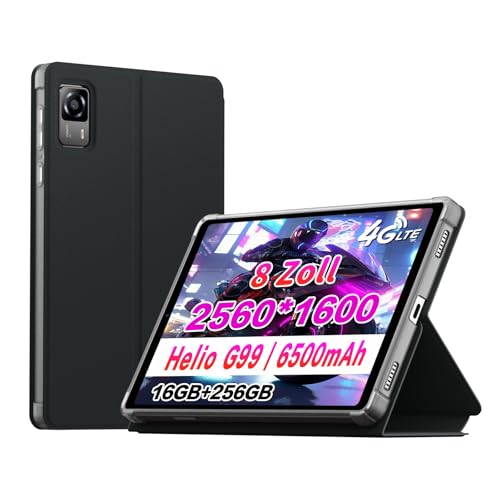 Hülle für 8 Zoll Headwolf FPad6 2025 mit Stifhalter,Dreifach Falt Klapp Schutzhülle, Ultra Dünn Leicht Ständer Schale Smart Case Cover -Schwarz von Headwolf