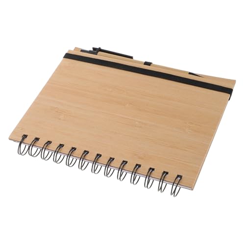 Healeved 1 Satz Notizbuch Aus Bambusleder Tragbarer Planer-notizblock Notizbücher Für Journaling Tragbare Notizblöcke Hinweis Lieferungen Notizbuch Zum Notieren Papier Beige von Healeved