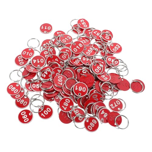 Healeved 100 Stück Nummernschild Nummernschild Garage Etikett groß Schlüsselanhänger nummeriert eins ID -Tag Nummerierte Schlüsselanhänger aus Messing Aluminiumlegierung rot Healeved 100 Stück Nummernschild Nummernschild Garage Etikett groß Schlüsselanhänger nummeriert eins ID -Tag Nummerierte Schlüsselanhänger aus Messing Aluminiumlegierung rot von Healeved