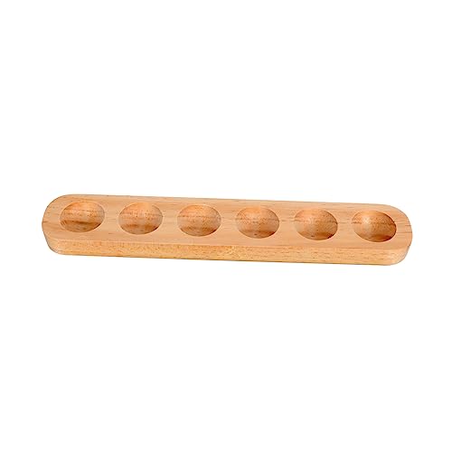 Healeved 1stk Eierschale Aus Holz Frischer Eierregal Ei- Spender- Rack Box Der Arbeitsplatte Kühlschrank Eierbeh?lter Teufliger Eierhalter Präsentationstablett Schreibtisch Hölzern von Healeved