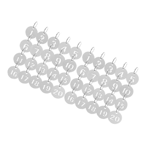 Healeved 2 Sätze Nummernschild aus Edelstahl Nummernschilder nummerierte Schlüsselanhänger runden Kreis mit Zahlenkarten Metall nummerierte Tags Rostfreier Stahl Silver Healeved 2 Sätze Nummernschild aus Edelstahl Nummernschilder nummerierte Schlüsselanhänger runden Kreis mit Zahlenkarten Metall nummerierte Tags Rostfreier Stahl Silver von Healeved