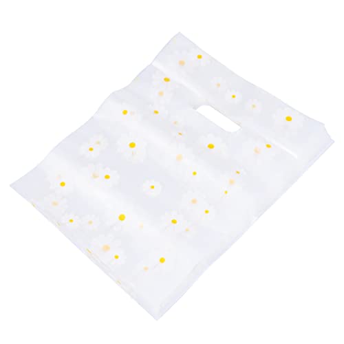 Healifty 100 Stück Tragetasche Geschenktüte Hochzeitstaschen Goodie -taschen Blume Geschenkverpackungsbeutel Einzelhandelsgeschäftstaschen Taschen Zum Verpacken Von Geschenken Plastik Weiß von Healifty