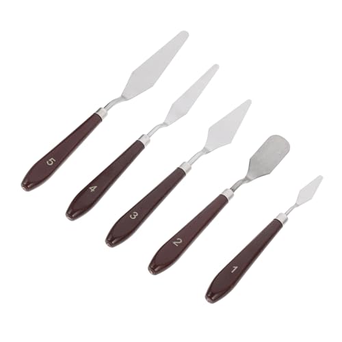 Healifty 5 Stück Druckerklinge -set Druckwerkzeuge Schaber Drucken Spachtel Brown Rostfreier Stahl von Healifty