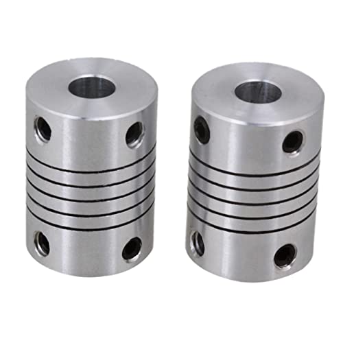 Healifty Gelenkverbinder Für 3D Drucker Starre Wellenkupplung Gelenkverbinder Runde Rohrverbinder Propellerwellenkupplungsrad 3D Druckerzubehör Motorwellenkupplungsknopf Silber von Healifty