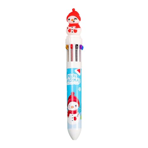 Heallege Weihnachts Kugelschreiber, 10 in 1, einziehbarer, mehrfarbiger Kugelschreiber für Kinder, Geschenk zur Belohnung, Weihnachtsfeier von Heallege