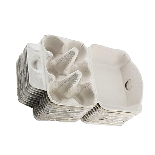 2 Sätze À 10 Stück Brei-Eier-Tablett Eierregal leer eiertablett egg tray Kühlschrank Eierspender stoßfester Eierhalter tragbar Eierkarton Eierständer Container reisen Zellstoff von Healvian