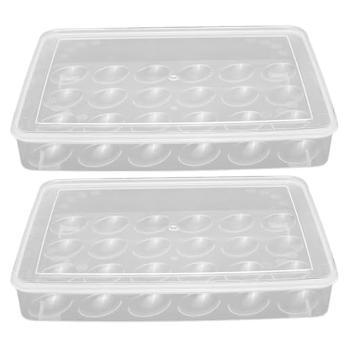 2 Stück 24 Aufbewahrungsbox Für Eier Kühlschrank-eierhalter-fach Plastik To-go-behälter Aus Ei-kiste Eierhalter-tablett Kühlschrank Eierbehälter Pp Mit Deckel 2 Stück 24 Aufbewahrungsbox Für Eier Kühlschrank-eierhalter-fach Plastik To-go-behälter Aus Ei-kiste Eierhalter-tablett Kühlschrank Eierbehälter Pp Mit Deckel von Healvian
