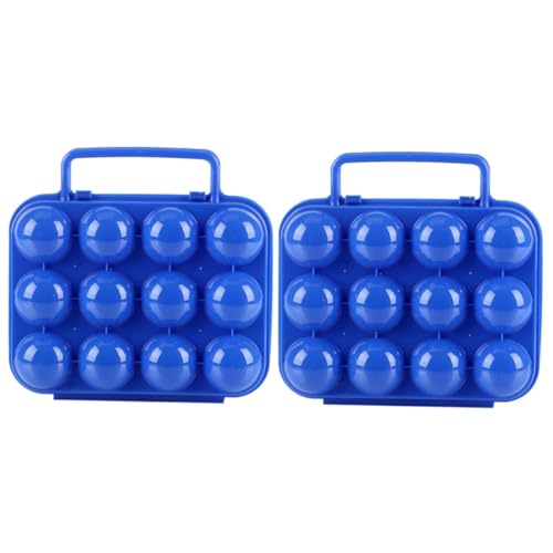 2St eiertablett egg tray eier aufbewahrung eieraufbewahrung Behälter mit Deckel Eierkarton Eierbehälter für Camping Eierbehälter für 6 Eier Grill Senf Wasserbecher Container von Healvian