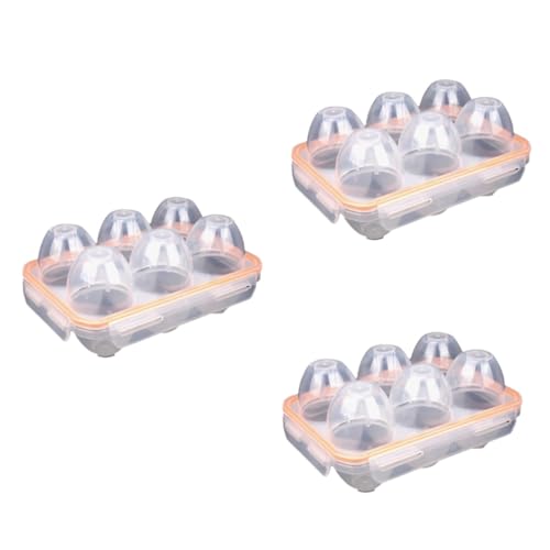 3 Stk Eierkarton im Freien eiertablett egg tray Eierhalter Eierablage für Kühlschrank Eierbehälter im Freien Organizer zur Aufbewahrung von Eiern draussen Eierregal Plastikeier PP von Healvian