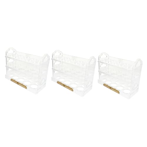 3St Aufbewahrungsbox für Eier Flip-Kühlschrank-Eierablage Eierhalter egg holder for refrigerator eiertablett Organizer für Gefriereier Eierständer Mini Veranstalter schärfer pp von Healvian