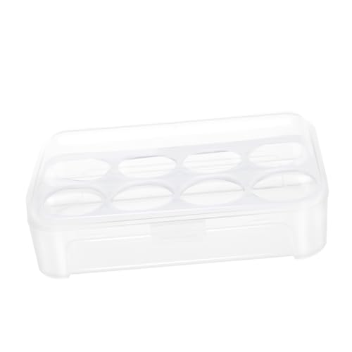 8Er Karton kühlschrankorginizer kühlschranl organisator küchengadges stahlbuchsen leere Eierkartons Nass und trocken Veranstalter kleine Eier Eierplatte reisen Eierständer Weiß von Healvian