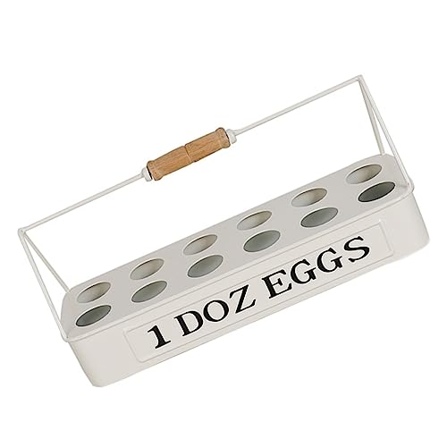 Healvian 1stk Tragbare Eierablage Eierständer Anzeige Kühlschrank Metall-dutzend-eier-organizer Halter Für Frische Eier Eierspender Eierplatte Galvanisiertes Eisen Mehrere Steckplätze Weiß von Healvian