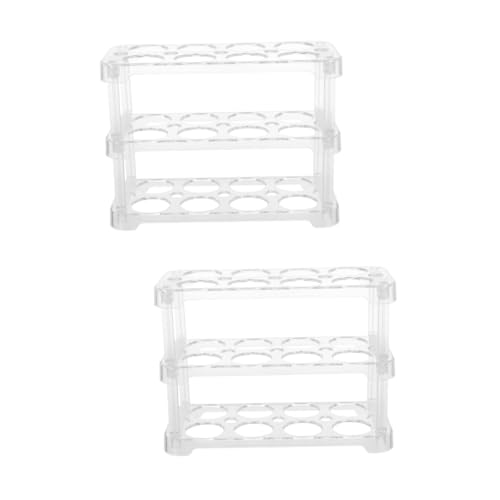 Healvian 2st Eiergitter Kühlschrank-eierablage Eierbehälterbehälter 8 Eierhalter Stapelbare Eierablagen Eierablagehalter Eieraufbewahrungshalterung Spender Seitentür Plastik Healvian 2st Eiergitter Kühlschrank-eierablage Eierbehälterbehälter 8 Eierhalter Stapelbare Eierablagen Eierablagehalter Eieraufbewahrungshalterung Spender Seitentür Plastik von Healvian