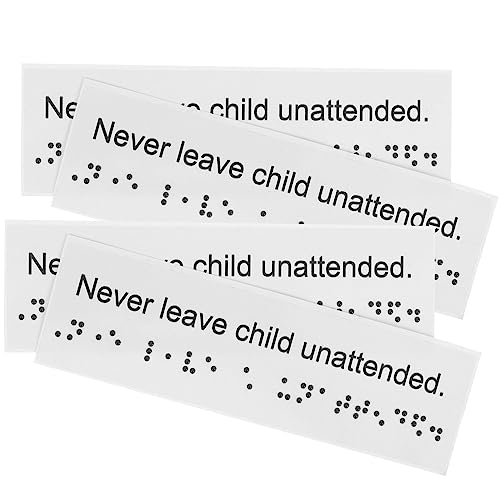 Healvian 4 Stück PVC-Braille-schilder Schild Für Unbeaufsichtigte Kinder Individuelle Braille-schilder Braille-Schild Für Den Außenbereich Braille-Zeichen Blinder Liefert Draussen Schanghai von Healvian