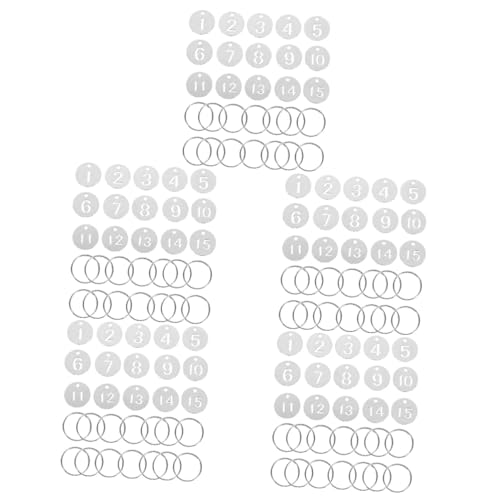Healvian 5 Sätze Nummernschild Stichworte Schlüsselanhänger Identifikatoren Schlüsselnummern-tags Ring Metallschlüssel -tags Schlüsseletiketten Rostfreier Stahl 15 Stück * 5 Healvian 5 Sätze Nummernschild Stichworte Schlüsselanhänger Identifikatoren Schlüsselnummern-tags Ring Metallschlüssel -tags Schlüsseletiketten Rostfreier Stahl 15 Stück * 5 von Healvian