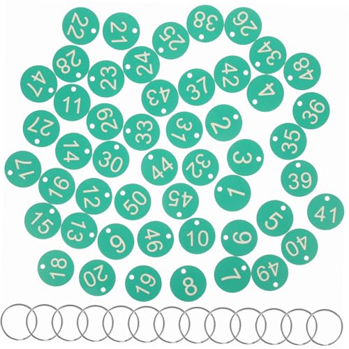 Healvian 50 Sätze Nummernschild Runden Kleine Runde Anhänger Id-tags Mit Ringen Zahlenkarten Rundes Etikett Runde Zahlen -tags Loch Green Acryl Healvian 50 Sätze Nummernschild Runden Kleine Runde Anhänger Id-tags Mit Ringen Zahlenkarten Rundes Etikett Runde Zahlen -tags Loch Green Acryl von Healvian