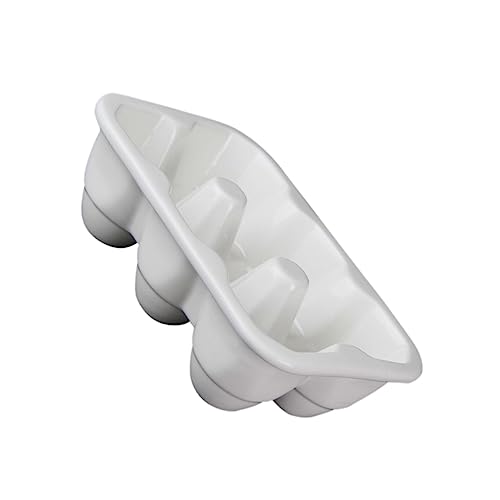 Healvian 6 Eier tablett eierschalen für kühlschränke Ei-Flats Knödelhalter Eierhalter Ostereihalter teuflisches Eierfach Kühlschrank Container Gitterplatte Eierplatte Keramik Weiß von Healvian