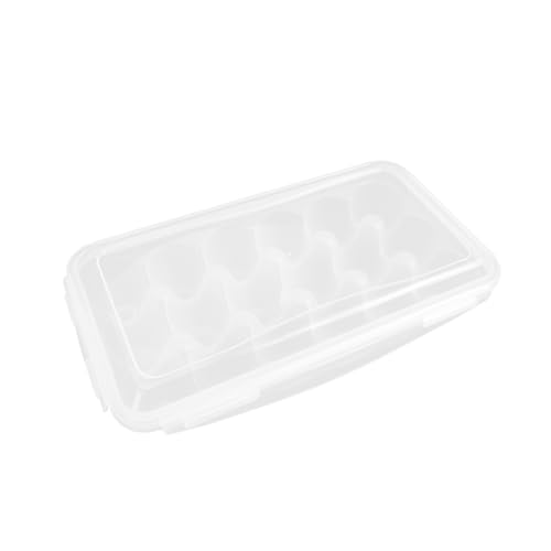 Healvian Kasten aufbwahrungsbox bewahrungsbox Eierkühlschrank Eierkartons Eierlagerung Eierfach aufbewahrungskorb Haushalt Eierständer Aufbewahrungskiste Spender Container Plastik Weiß von Healvian