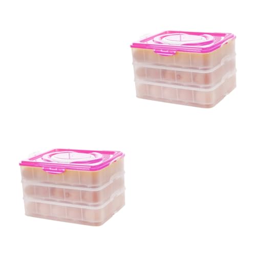 Healvian Lebensmittelbehälter 2 Stück 3 Aufbewahrungskiste Eierschale Tragbarer Kühlschrank von Healvian