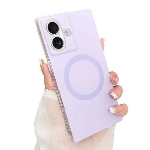 Heaofei Rechteckige Schutzhülle für iPhone 16, für Damen, Mädchen, Jungen, kompatibel mit Magsafe, süßes Bonbon-Design, Kawaii-ästhetisch, mädchenhaft, magnetische Schutzhülle, Hellviolett Heaofei Rechteckige Schutzhülle für iPhone 16, für Damen, Mädchen, Jungen, kompatibel mit Magsafe, süßes Bonbon-Design, Kawaii-ästhetisch, mädchenhaft, magnetische Schutzhülle, Hellviolett von Heaofei
