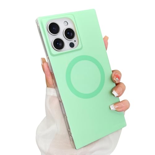 Heaofei Rechteckige Schutzhülle für iPhone 16 Pro Max, kompatibel mit Magsafe, niedliches Bonbon-Design, Kawaii-ästhetisch, mädchenhaft, magnetische Schutzhülle, Hellgrün Heaofei Rechteckige Schutzhülle für iPhone 16 Pro Max, kompatibel mit Magsafe, niedliches Bonbon-Design, Kawaii-ästhetisch, mädchenhaft, magnetische Schutzhülle, Hellgrün von Heaofei