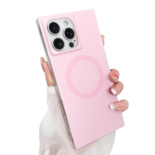 Heaofei Rechteckige Schutzhülle für iPhone 16 Pro Max, kompatibel mit Magsafe, niedliches Bonbon-Design, Kawaii-ästhetisch, mädchenhaft, magnetische Schutzhülle, Hellrosa Heaofei Rechteckige Schutzhülle für iPhone 16 Pro Max, kompatibel mit Magsafe, niedliches Bonbon-Design, Kawaii-ästhetisch, mädchenhaft, magnetische Schutzhülle, Hellrosa von Heaofei