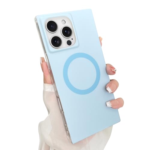 Heaofei Rechteckige Schutzhülle für iPhone 16 Pro Max, kompatibel mit Magsafe, süßes Bonbon-Design, Kawaii-ästhetisch, mädchenhaft, magnetische Schutzhülle, Hellblau Heaofei Rechteckige Schutzhülle für iPhone 16 Pro Max, kompatibel mit Magsafe, süßes Bonbon-Design, Kawaii-ästhetisch, mädchenhaft, magnetische Schutzhülle, Hellblau von Heaofei