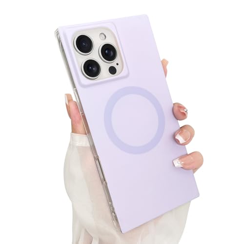 Heaofei Rechteckige Schutzhülle für iPhone 16 Pro Max, kompatibel mit Magsafe, süßes Bonbon-Design, Kawaii-ästhetisch, mädchenhaft, magnetische Schutzhülle, Hellviolett Heaofei Rechteckige Schutzhülle für iPhone 16 Pro Max, kompatibel mit Magsafe, süßes Bonbon-Design, Kawaii-ästhetisch, mädchenhaft, magnetische Schutzhülle, Hellviolett von Heaofei