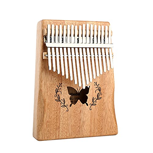 Hearda Kalimba 17 Schlüssel Daumen Klavier, Kalimba Instrument für Anfänger Kinder mit Stimmhammer, Daumenklavier Fingerklavier Entry Level Kalimba Musik Geschenk (Schmetterling) von Hearda