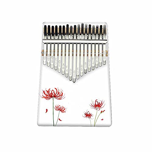 Hearda Kalimba 17 Schlüssel Daumen Klavier, Kalimba Instrument für Anfänger Kinder mit Stimmhammer, Studienführer, Daumenklavier Fingerklavier Kalimba Musik Geschenk (Higan-Blume) von Hearda