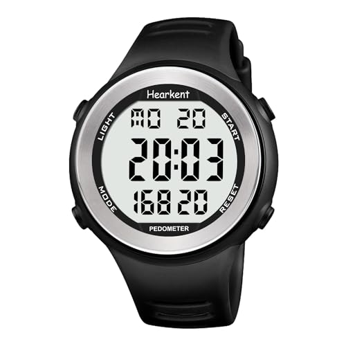 Heakent IT-2308 Sportuhr mit Schrittzähler, kein Aufladen erforderlich, keine App erforderlich, umfangreiche Funktionen, aber einfach zu bedienen, Schwarz Heakent IT-2308 Sportuhr mit Schrittzähler, kein Aufladen erforderlich, keine App erforderlich, umfangreiche Funktionen, aber einfach zu bedienen, Schwarz von Hearkent