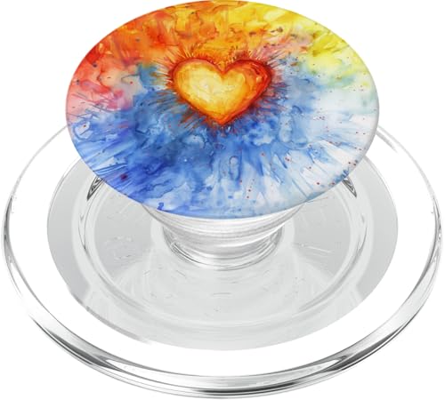 Aquarell Herz PopSockets PopGrip für MagSafe von Heart Accessories