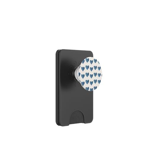 Blaues Herzmuster PopSockets PopWallet für MagSafe von Heart Accessories