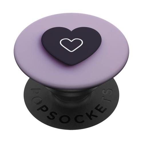 Herz auf Lila PopSockets Klebender PopGrip von Heart Accessories