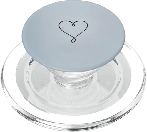 Minimalistisches Herz auf blauem Hintergrund PopSockets PopGrip für MagSafe von Heart Accessories