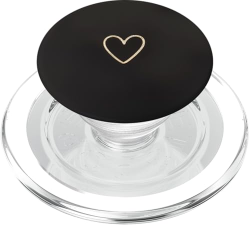 Minimalistisches Herz schwarz PopSockets PopGrip für MagSafe Minimalistisches Herz schwarz PopSockets PopGrip für MagSafe von Heart Accessories