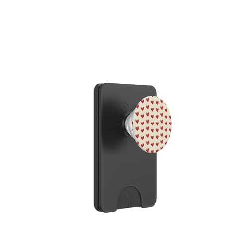 Minimalistisches Retro-Herzmuster PopSockets PopWallet für MagSafe von Heart Accessories