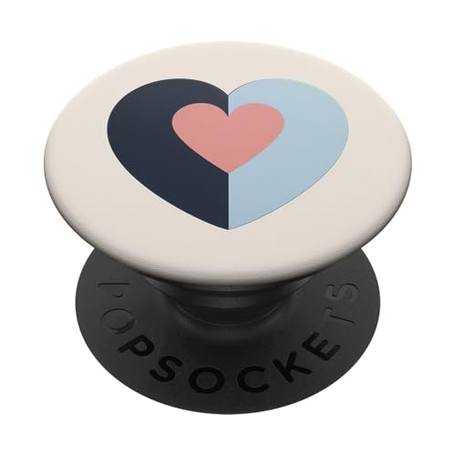 Minimalistisches abstraktes Herz PopSockets Klebender PopGrip von Heart Accessories