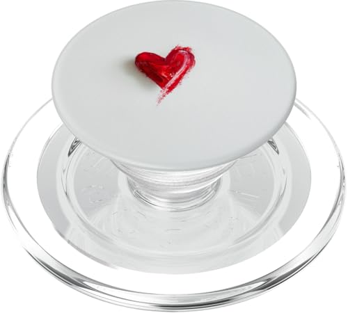 Minimalistisches rotes Herz PopSockets PopGrip für MagSafe von Heart Accessories