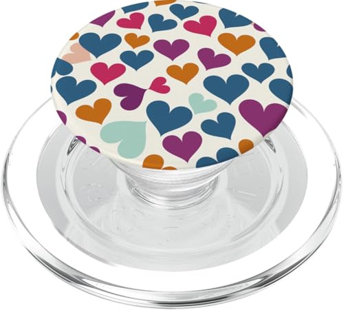 Niedliches, minimalistisches Herzmuster, ästhetisches Design PopSockets PopGrip für MagSafe von Heart Accessories