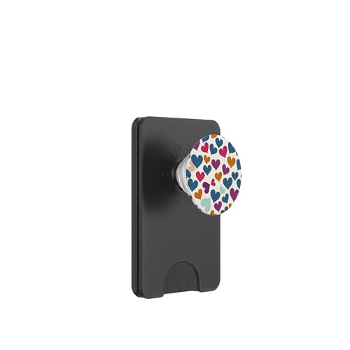 Niedliches, minimalistisches Herzmuster, ästhetisches Design PopSockets PopWallet für MagSafe von Heart Accessories