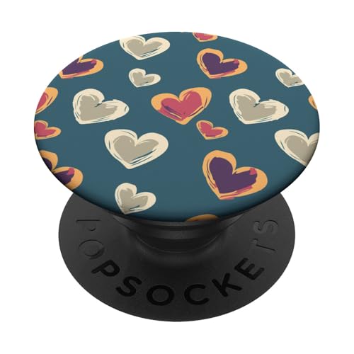 Niedliches Herzmuster PopSockets Klebender PopGrip von Heart Accessories