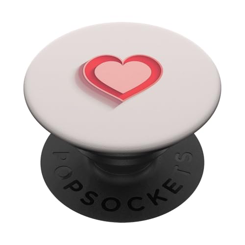 Rosa Herz PopSockets Klebender PopGrip von Heart Accessories