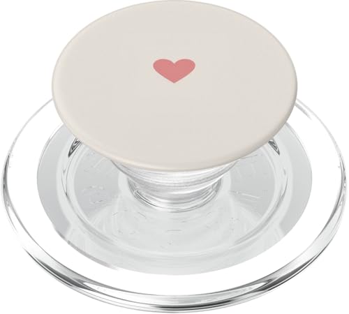 Rosa Herz auf Weiß PopSockets PopGrip für MagSafe von Heart Accessories