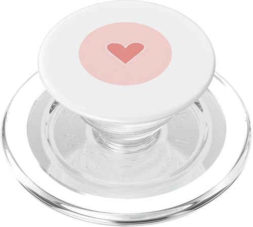 Rosa Herz auf Weiß PopSockets PopGrip für MagSafe von Heart Accessories