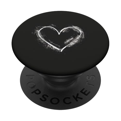 Süßes Herz Love Schwarz PopSockets Klebender PopGrip von Heart Accessories