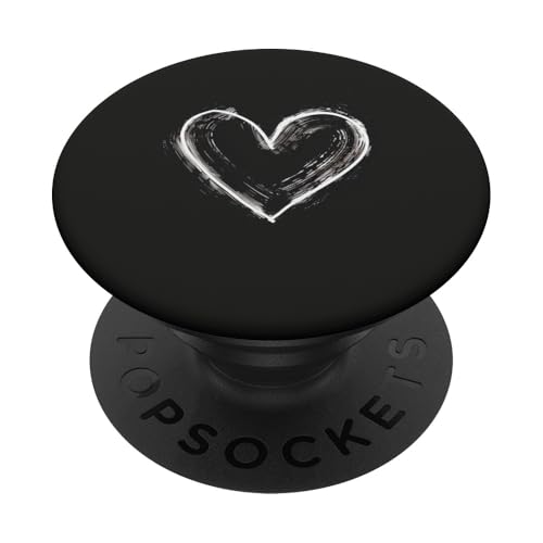 Süßes Herz Love Schwarz PopSockets Klebender PopGrip von Heart Accessories