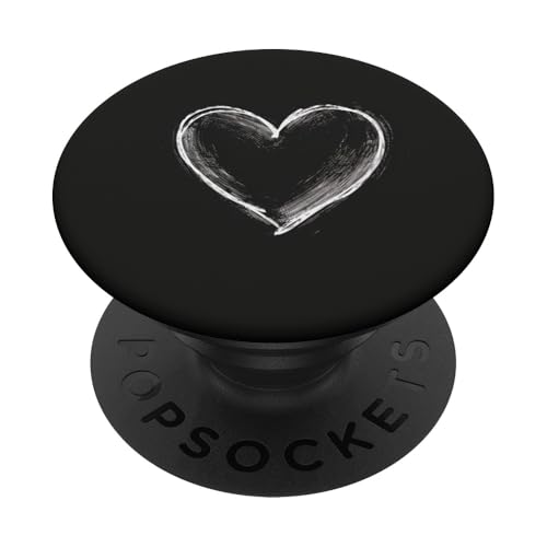 Süßes Herz Love Schwarz PopSockets Klebender PopGrip von Heart Accessories